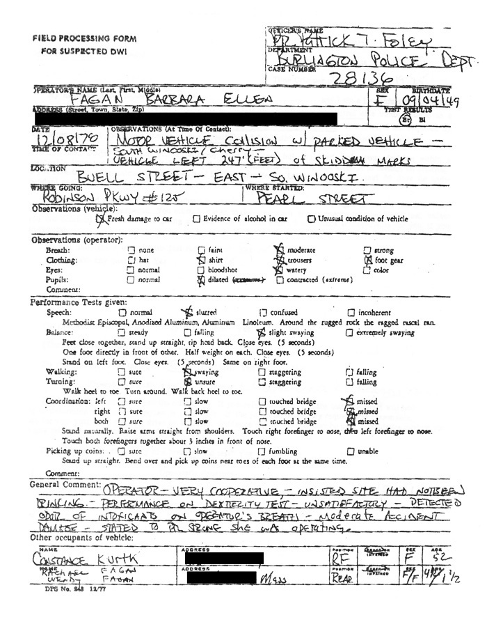 Barbara Kurth DUI #2 12/08/78 Page 3 of 7