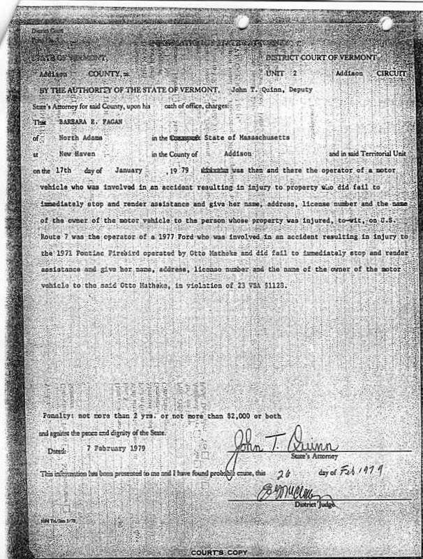 Barbara Kurth DUI #3 01/17/79 Page 2 of 5