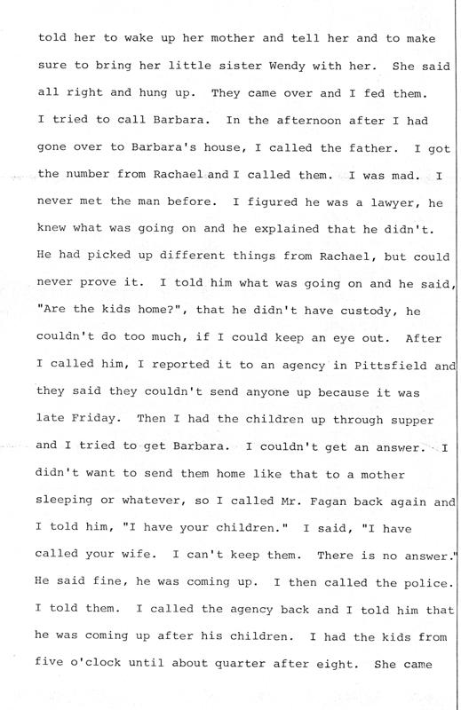 Helenmary Wilk and Sandra LaBombard (neighbors of Barbara Kurth)  Page 3 of 7