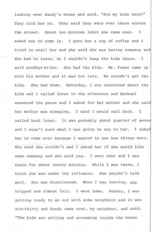 Helenmary Wilk and Sandra LaBombard (neighbors of Barbara Kurth)  Page 4 of 7