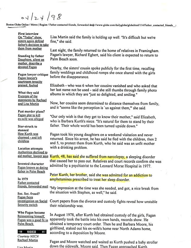 Boston Globe 04/24/98 Page 1 of 1