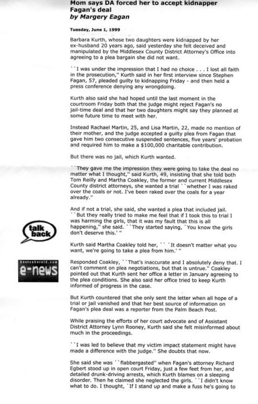 Boston Herald 06/01/99 Page 1 of 1