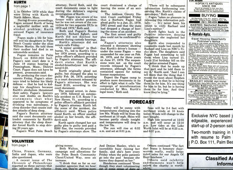 Palm Beach Daily News 05/16/98 Page 1 of 1